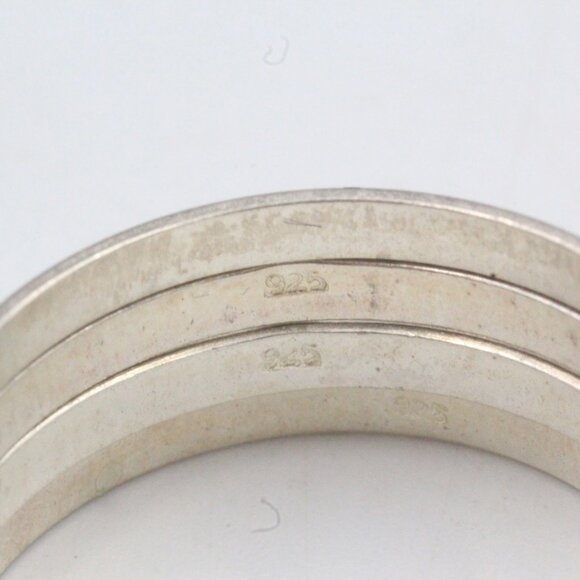 Vintage Sterling Silver Tested Stackable Four (4) Rings - Picture 9 of 9